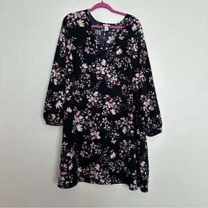 Ava & Viv Black Floral Dress